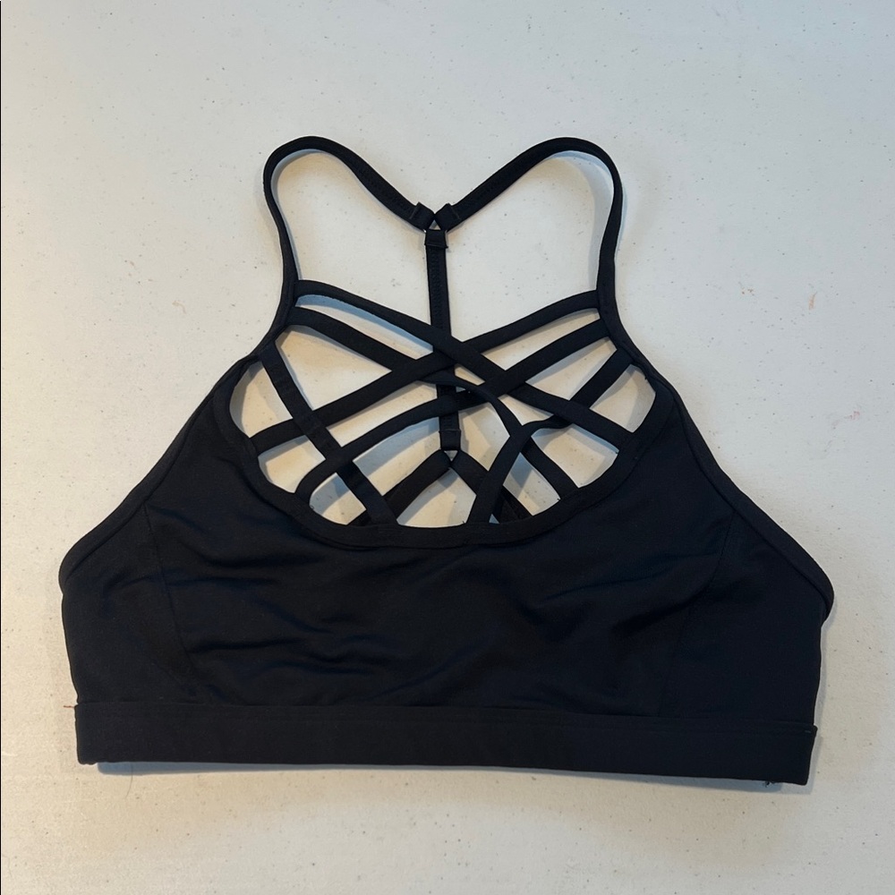 CALIA Inner Power Strappy Caged Neck Padded Activewear Sports Bra Black S - Picture 3 of 9